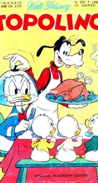 Topolino 0850 - Mondadori 1972 - Italian