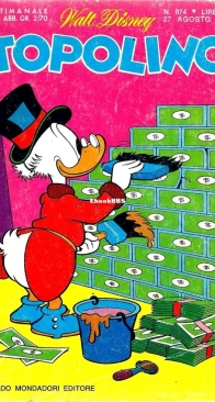 Topolino 0874 - Mondadori 1972 - Italian